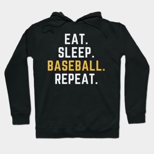 Eat Sleep Baseball Repeat Funny Baseball Player Hoodie